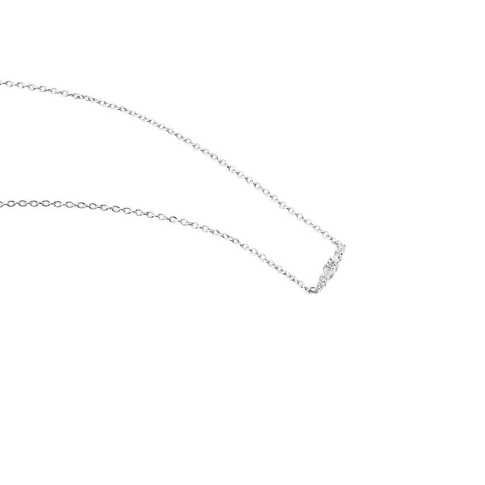 Collier Adriaan Argent Blanc Oxyde De Zirconium - Colliers avec pierres Femme | Marc Orian