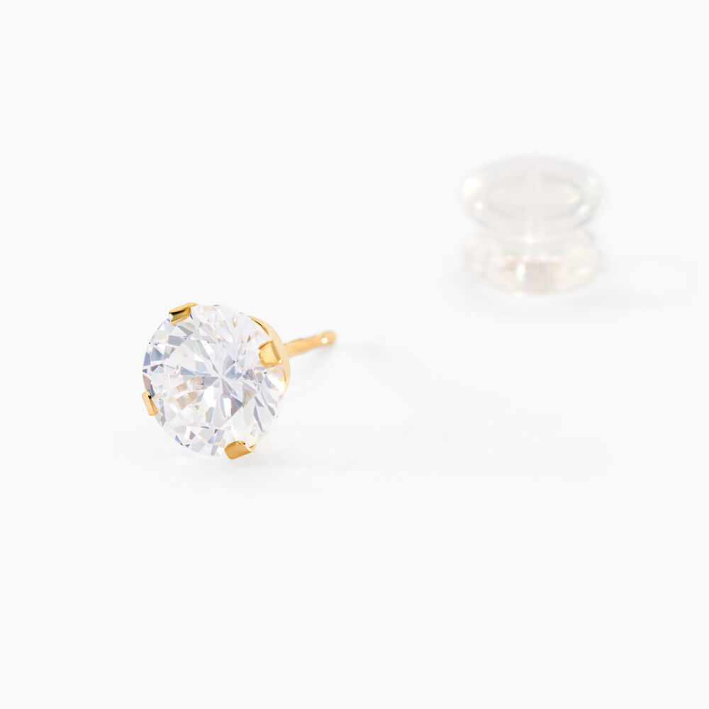 Boucles D'oreilles Puces Eddie Or Jaune Oxyde De Zirconium - Puces Femme | Marc Orian