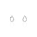 Boucles D'oreilles Puces Anh Argent Blanc - Puces Femme | Marc Orian