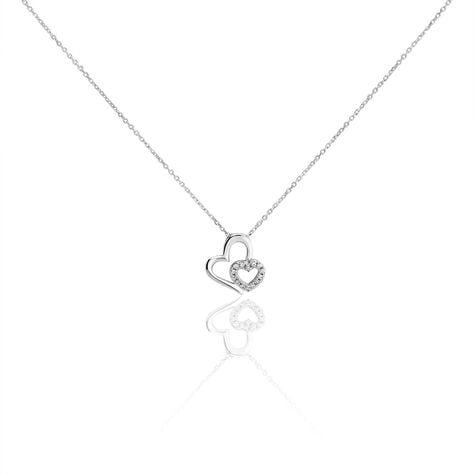 Collier Or Blanc Diamant - Colliers avec pierres Femme | Marc Orian