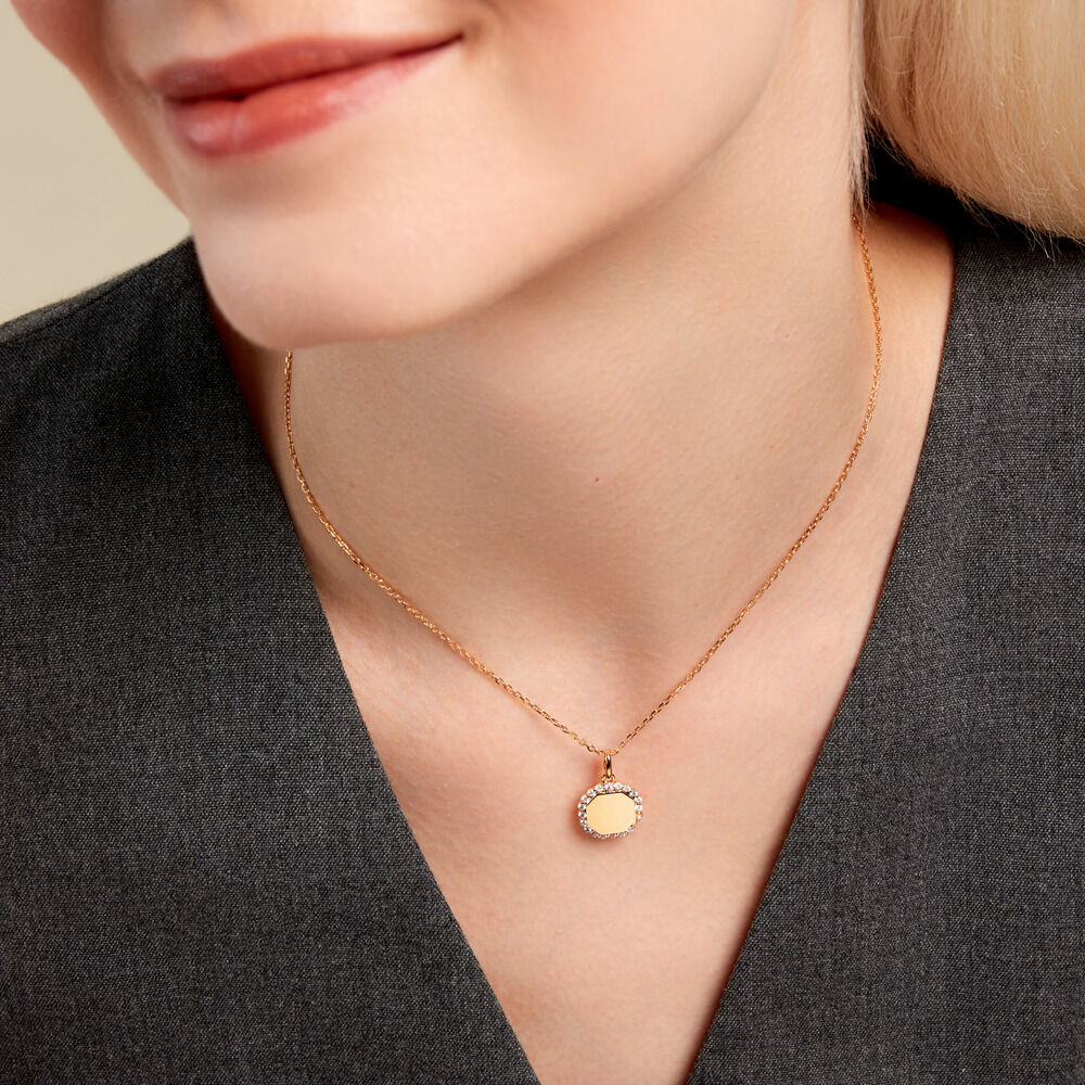 Pendentif Tissem Plaqué Or Doré Oxyde De Zirconium - Pendentifs Femme | Marc Orian