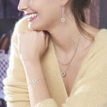 Boucles D'oreilles Pendantes Florenzia Argent Blanc Oxyde De Zirconium - Pendantes Femme | Marc Orian