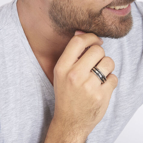 Bague Men's Steel Acier Blanc - Bague fantaisie Homme | Marc Orian