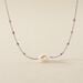 Collier Kerri Argent Blanc Perle De Culture Améthyste - Colliers avec pierres Femme | Marc Orian