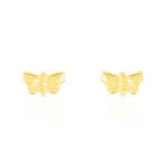 Boucles D'oreilles Puces Bartholomee Papillon Or Jaune - Puces Famille | Marc Orian