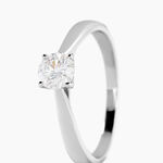 Bague Vicoeuria Ld Platine Blanc Diamant Synth&eacute;tique - Solitaires Femme | Marc Orian
