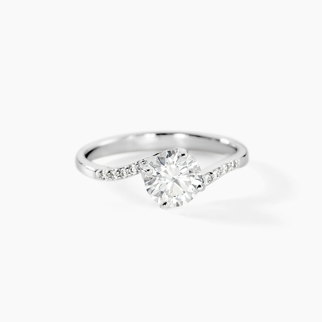 Bague Solitaire Maelane Argent Blanc Oxyde De Zirconium - Bijoux fantaisie Femme | Marc Orian