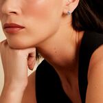 Boucles D'oreilles Puces Sunset Or Blanc Topaze Oxyde - Puces Femme | Marc Orian