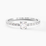 Bague Solitaire Servana Or Blanc Oxyde De Zirconium - Solitaires Femme | Marc Orian