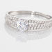 Bague Solitaire Ceridwen 3 Rangs Or Blanc Oxyde De Zirconium - Solitaires Femme | Marc Orian