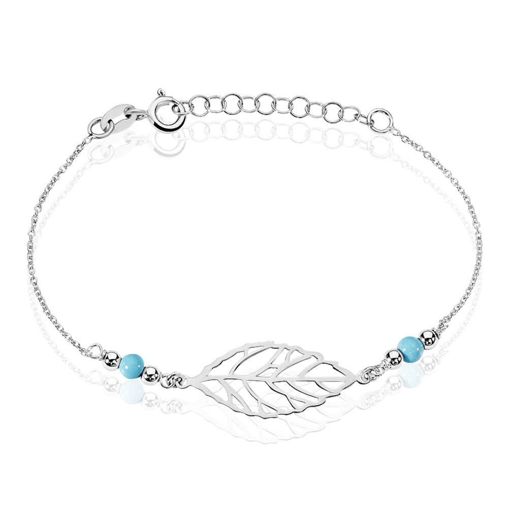 Bracelet Grethel Argent Blanc Turquoise - Bracelets chaînes Femme | Marc Orian