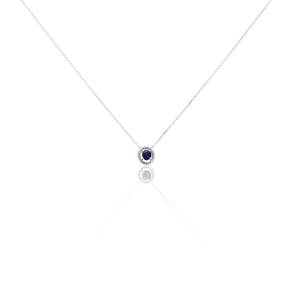 Collier Or Blanc Serenity Saphir - Colliers avec pierres Femme | Marc Orian