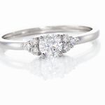 Bague Solitaire Or Blanc Neilina Diamants Synth&eacute;tiques - Solitaires Femme | Marc Orian
