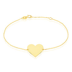 Bracelet Coeur Gravable Or Jaune - Bracelets chaînes Femme | Marc Orian