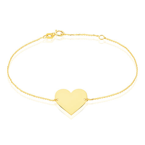 Bracelet Coeur Gravable Or Jaune - Bracelets chaînes Femme | Marc Orian