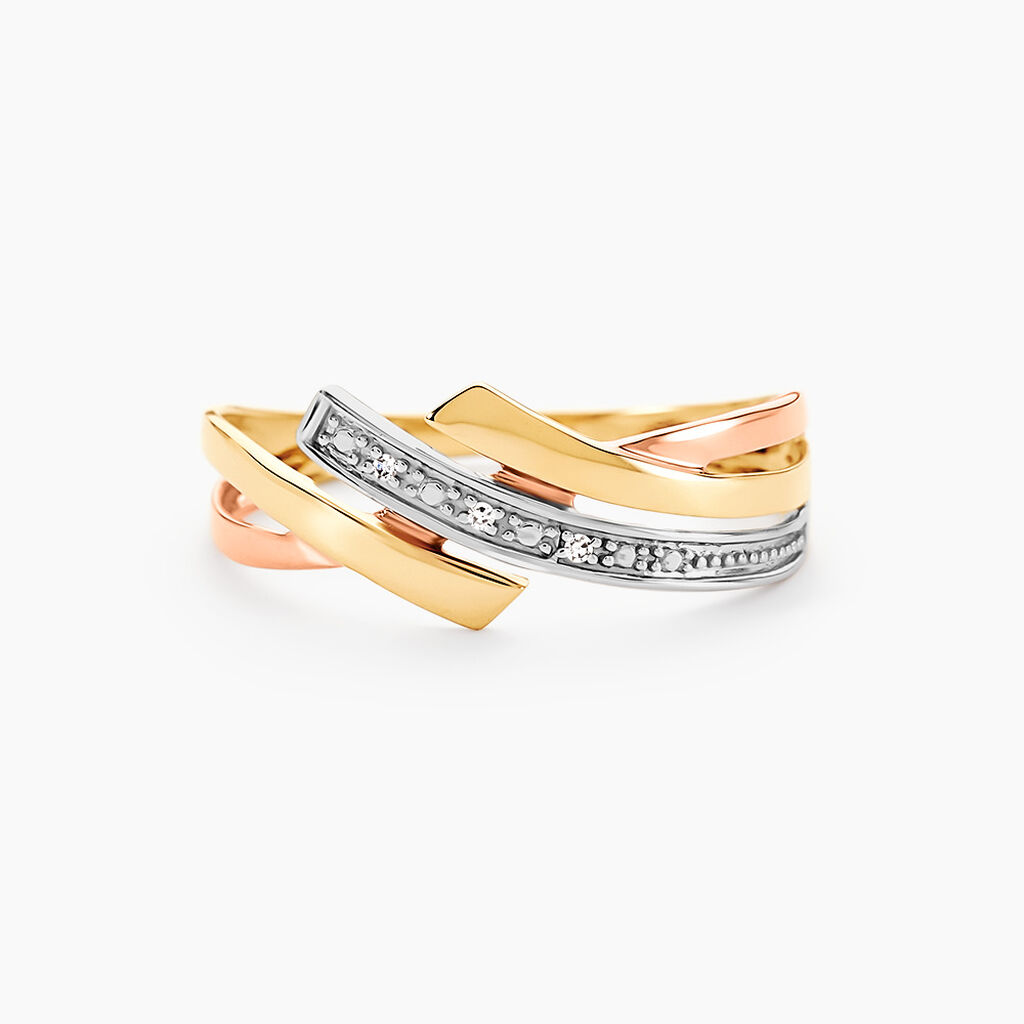Bague Ainhoa Or Tricolore Diamant - Bagues pierres précieuses Femme | Marc Orian