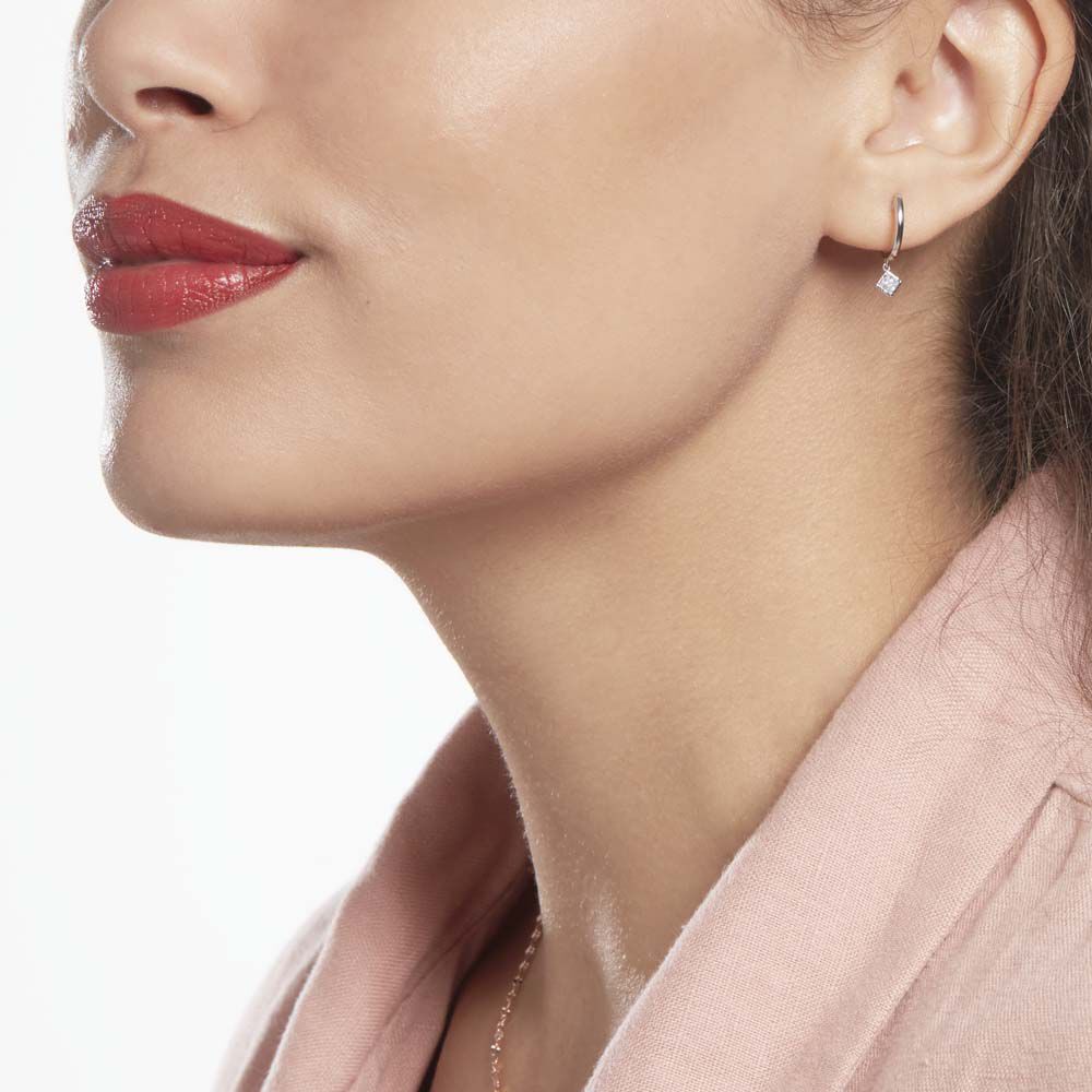 Créoles Ouvertes Argent Oxydes De Zirconium - Créoles Femme | Marc Orian
