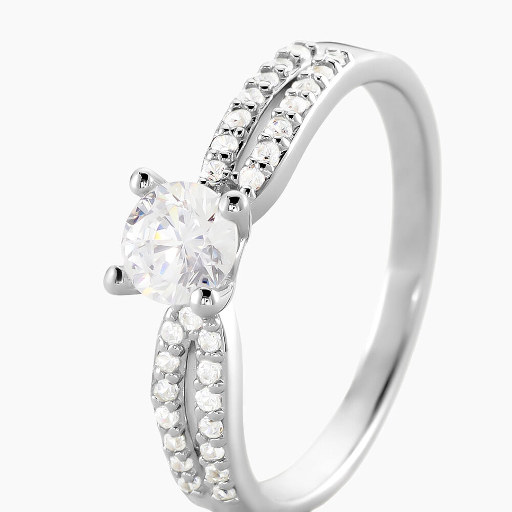 Bague Solitaire Solitea Argent Blanc Oxyde De Zirconium - Bijoux fantaisie Femme | Marc Orian