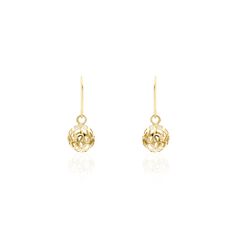 Boucles D'oreilles Pendantes Fidelia Boules Or Jaune - Boucles d'oreilles Pendantes Femme | Marc Orian