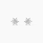 Boucles D'oreilles Puces Effie Argent Blanc Oxyde De Zirconium - Puces Femme | Marc Orian
