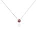 Collier Dwight Argent Blanc Oxyde De Zirconium Rouge - Colliers solitaires Femme | Marc Orian