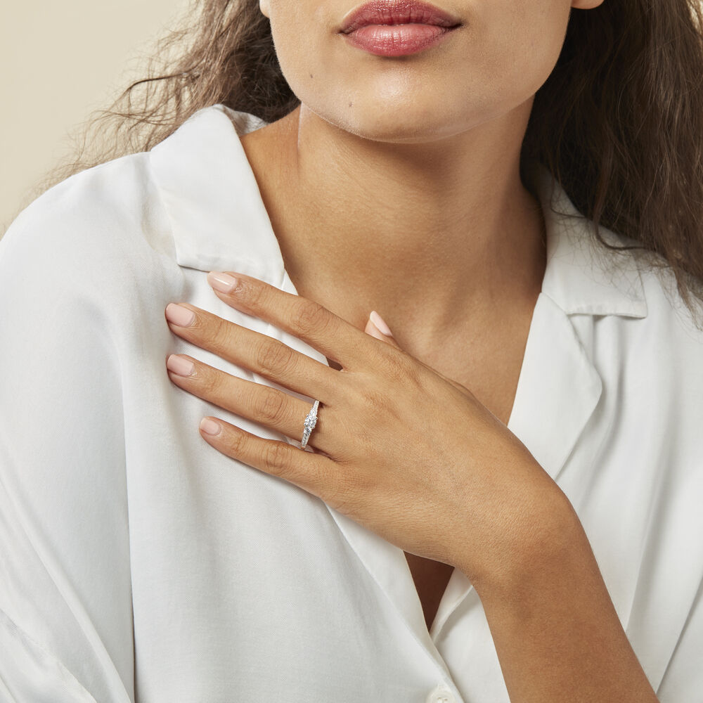 Bague Marie-angelina Argent Blanc Oxyde De Zirconium - Bagues avec pierre Femme | Marc Orian