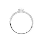Bague Vrille Double Or Blanc Oxyde De Zirconium - Solitaires Femme | Marc Orian