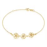 Bracelet Floraison Dor&eacute;e Or Jaune Oxyde De Zirconium - Bracelets cha&icirc;nes Femme | Marc Orian