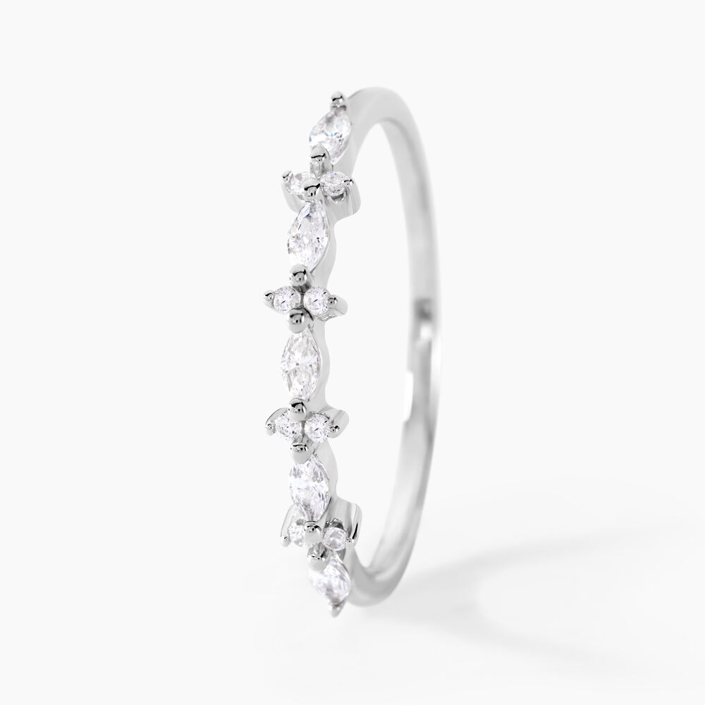 Bague Naura Argent Blanc Oxyde De Zirconium - Bagues avec pierre Femme | Marc Orian