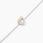 Bracelet Gine Or Jaune Argent Blanc Oxyde De Zirconium - Bracelets Anneaux Entrelaces Femme | Marc Orian