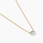 Collier Arenale Argent Dor&eacute; A L'Or 750/1000 Topaze - Colliers avec pierres Femme | Marc Orian