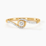 Bague Vrille Accompagnee Or Jaune Diamant - Parures de mariage Femme | Marc Orian