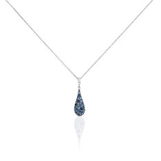 Collier Claraa Or Blanc Saphir Diamant - Colliers Femme | Marc Orian