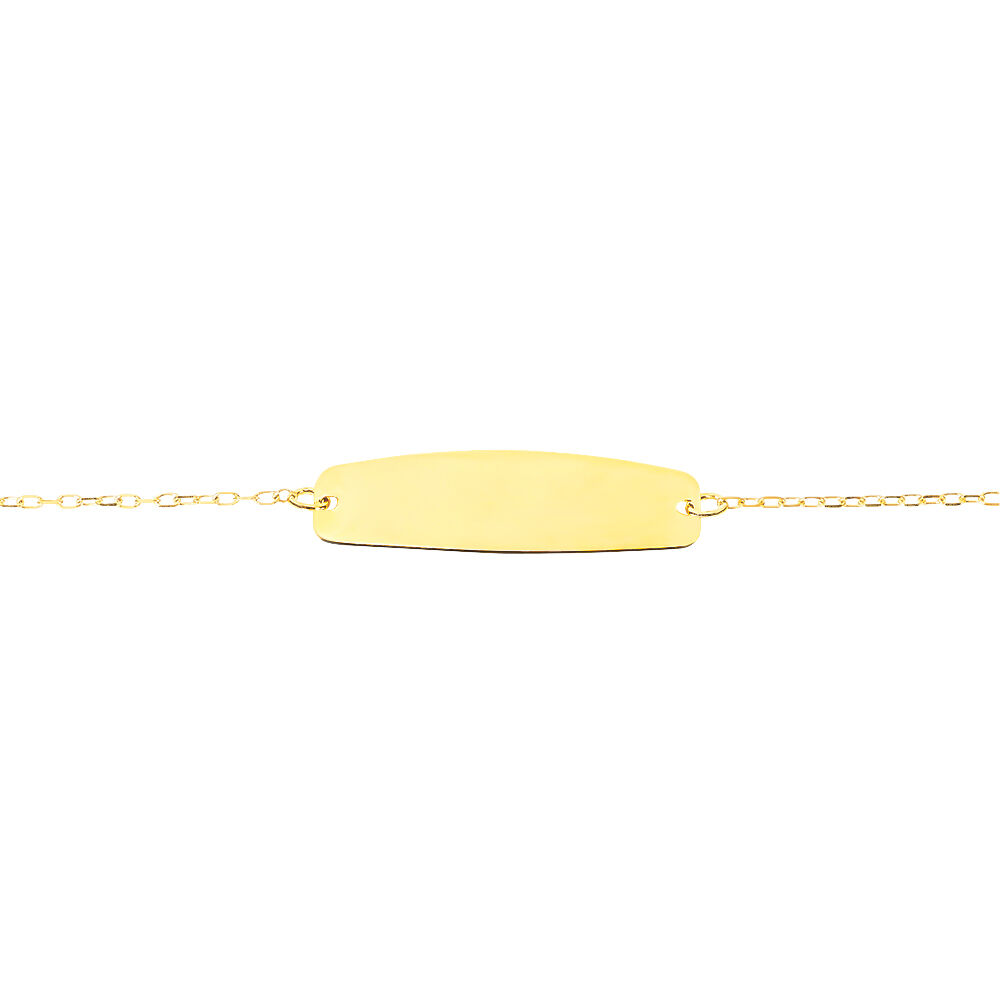 Bracelet Identité Gaspardine Maille Forçat Or Jaune - Gourmettes Enfant | Marc Orian