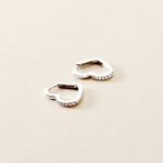 Creoles Argent Blanc Deep In Love Oxyde De Zirconium - Cr&eacute;oles Femme | Marc Orian