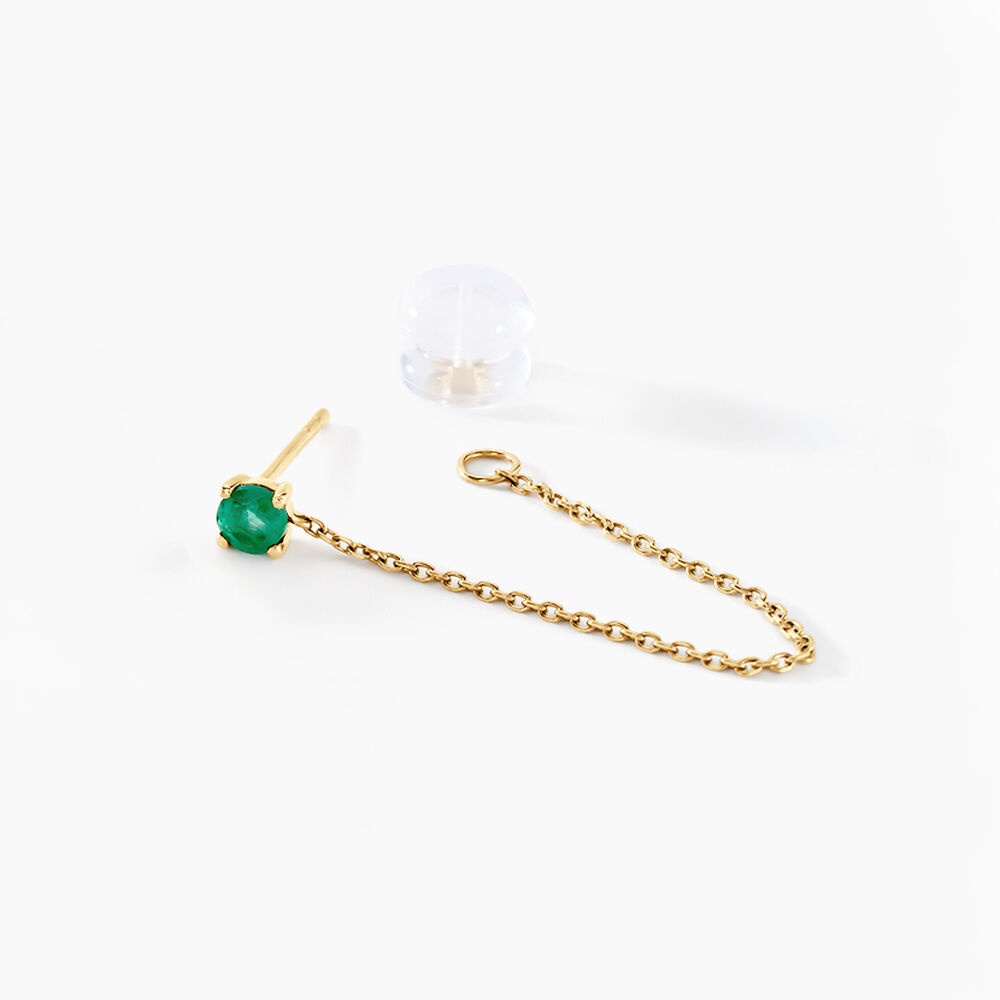 Boucles D'oreilles Pendantes Esmerald Rendez-vous Or Jaune Emeraude -  Femme | Marc Orian