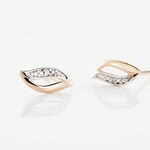 Boucles D'oreilles Puces Smeralda Or Rose Diamant - Puces Femme | Marc Orian