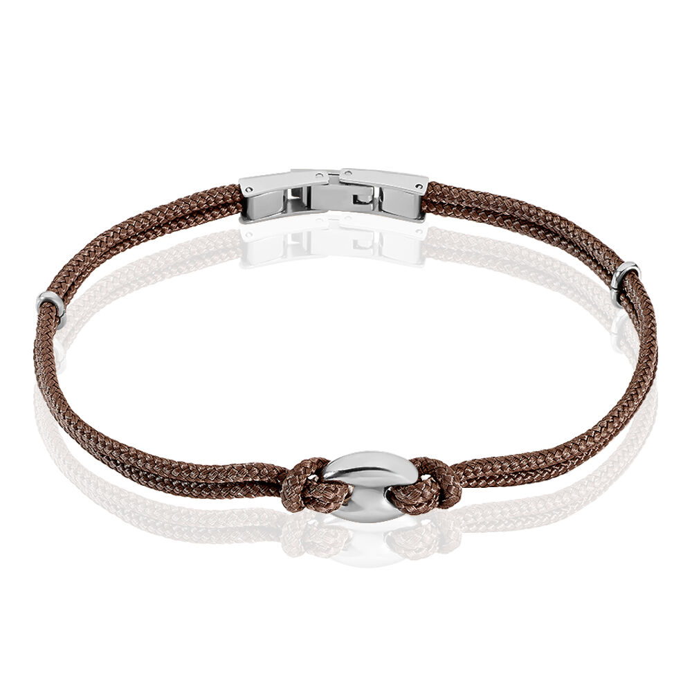 Bracelet Fabrice Acier Blanc - Bracelets cordons Homme | Marc Orian