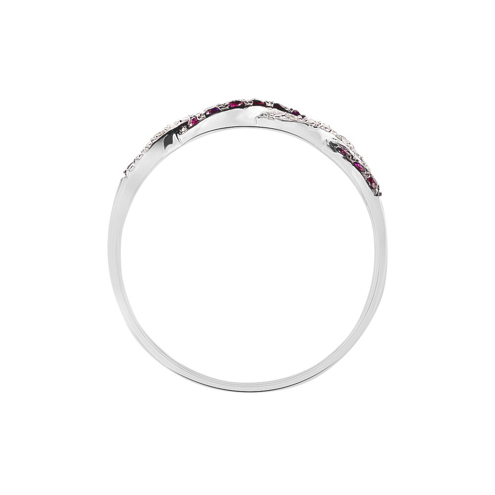 Bague Sofia Or Blanc Rubis Et Diamant - Bagues vintage Femme | Marc Orian