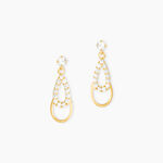 Boucles D'oreilles Pendantes Britain Or Jaune Oxyde De Zirconium - Pendantes Femme | Marc Orian