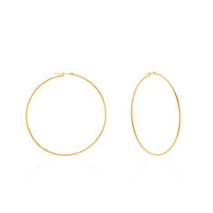 Créoles Anusha Plaqué Or Jaune - Boucles d'oreilles Créoles Femme | Marc Orian