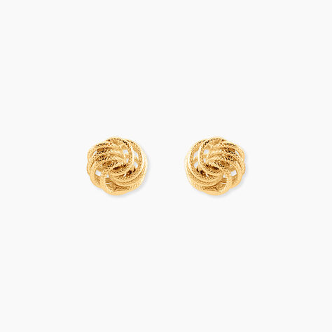 Boucles D'oreilles Puces Ilhame Nid Or Jaune - Puces Femme | Marc Orian