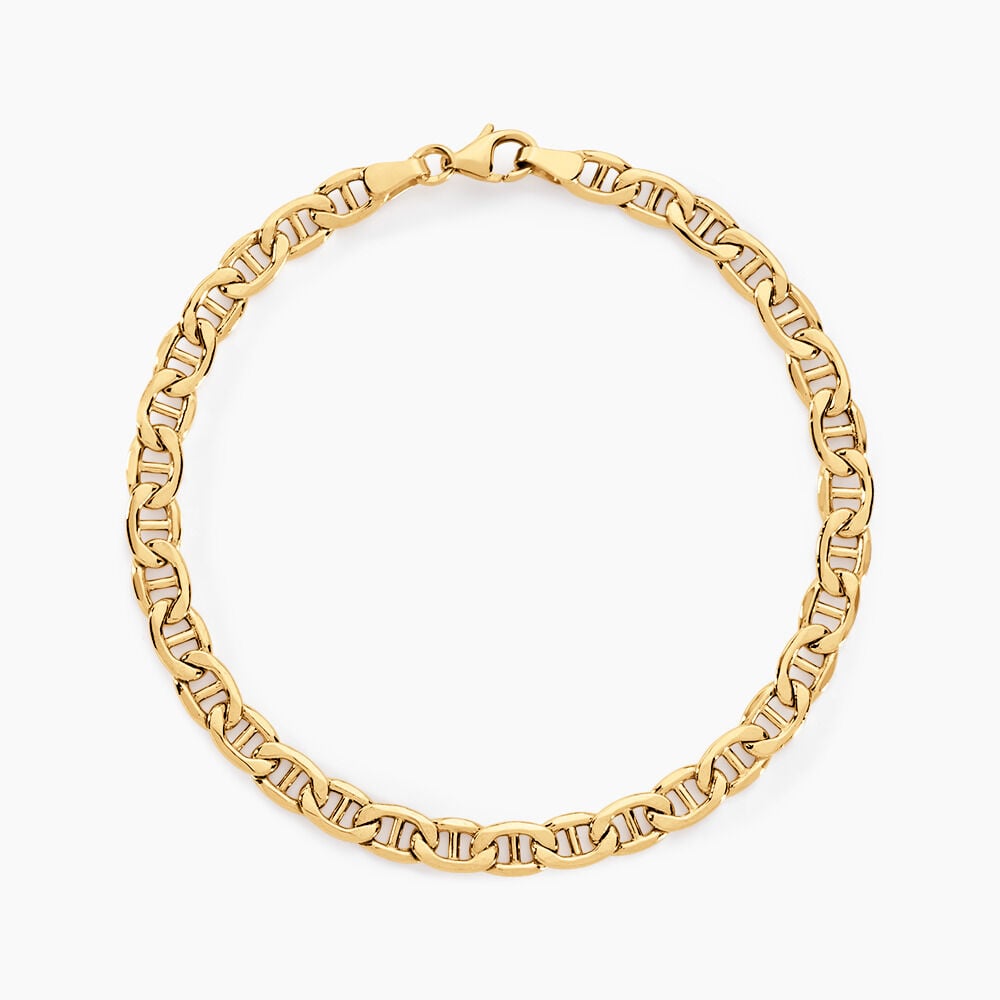 Bracelet Capucin Or Jaune Maille Marine Plate - Bracelets mailles Femme | Marc Orian