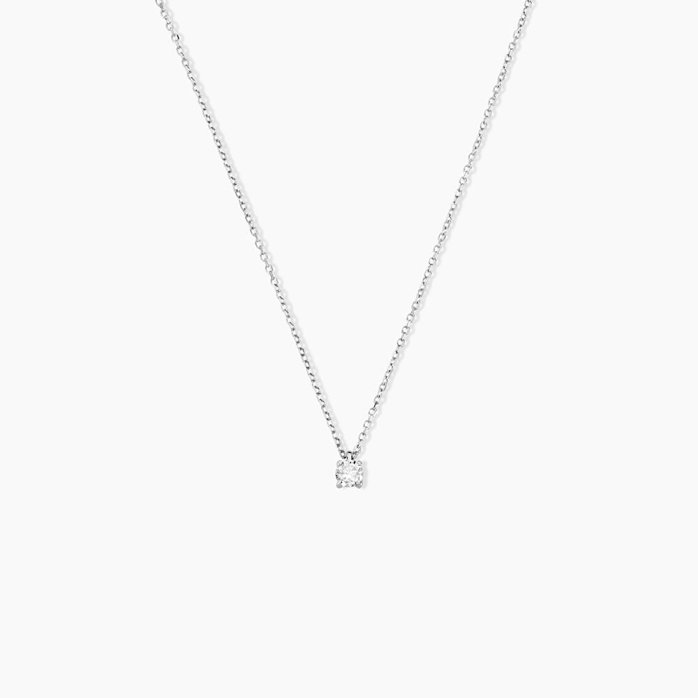 Collier Elfa Or Blanc Diamant - Colliers avec pierres Femme | Marc Orian