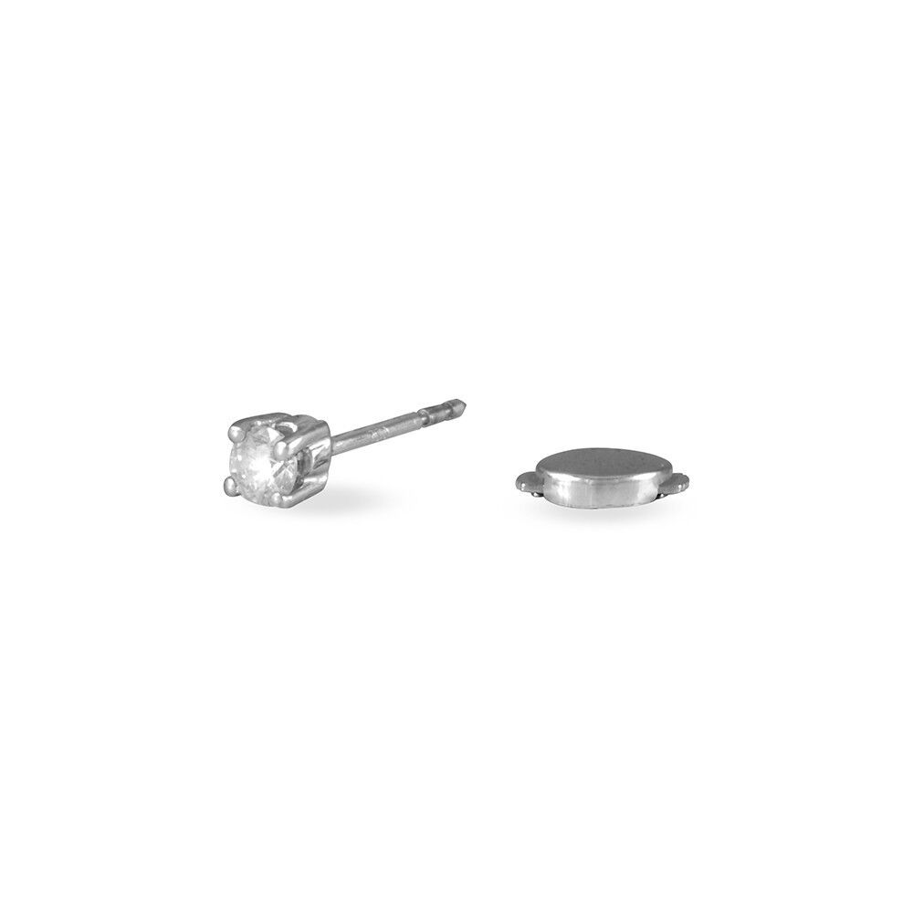 Boucles D'oreilles Puces Victoria Or Blanc Diamant - Puces Femme | Marc Orian