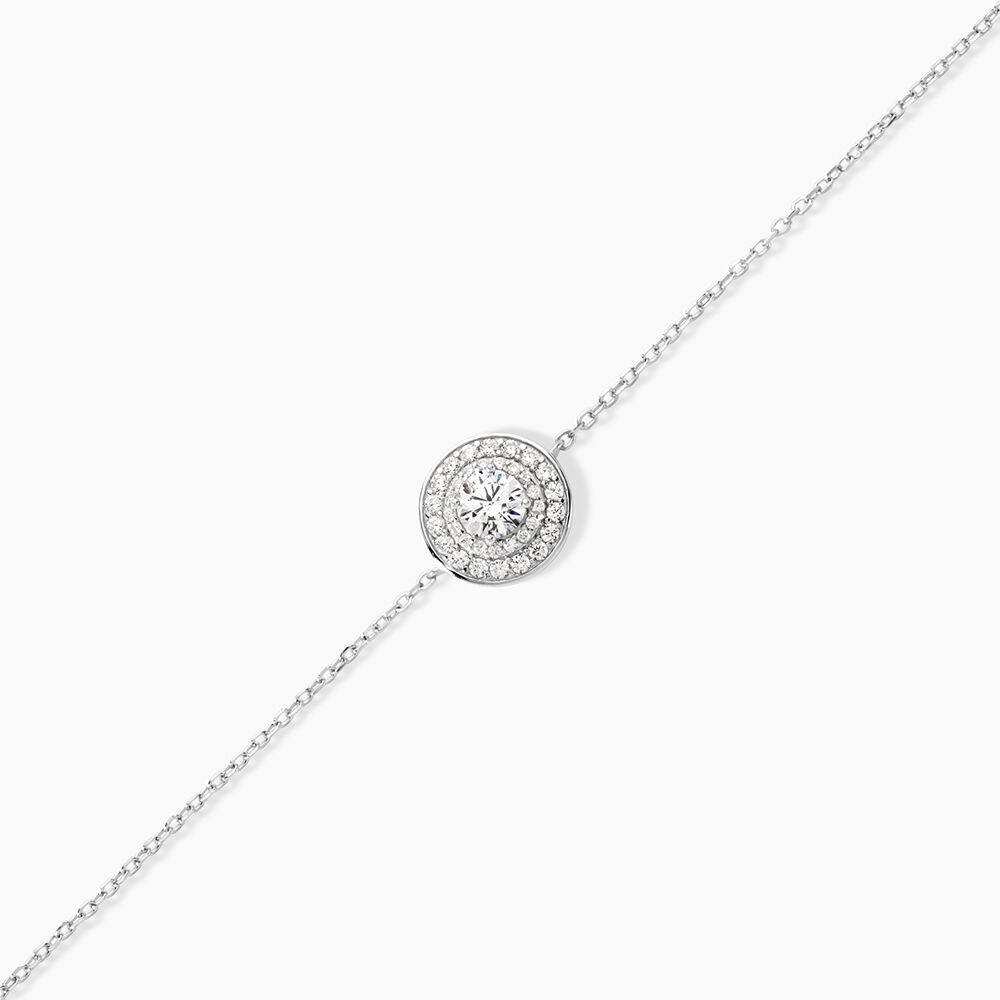 Bracelet Lumineuse Argent Blanc Oxyde De Zirconium - Bracelets fantaisie Femme | Marc Orian