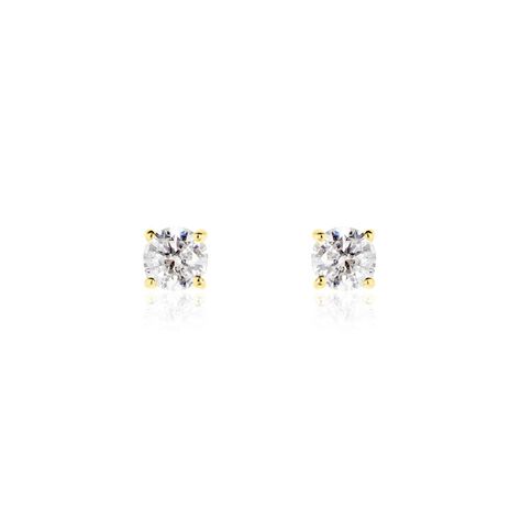 Boucles D'oreilles Puces Victoria Or Jaune Diamant - Clous d'oreilles Famille | Marc Orian