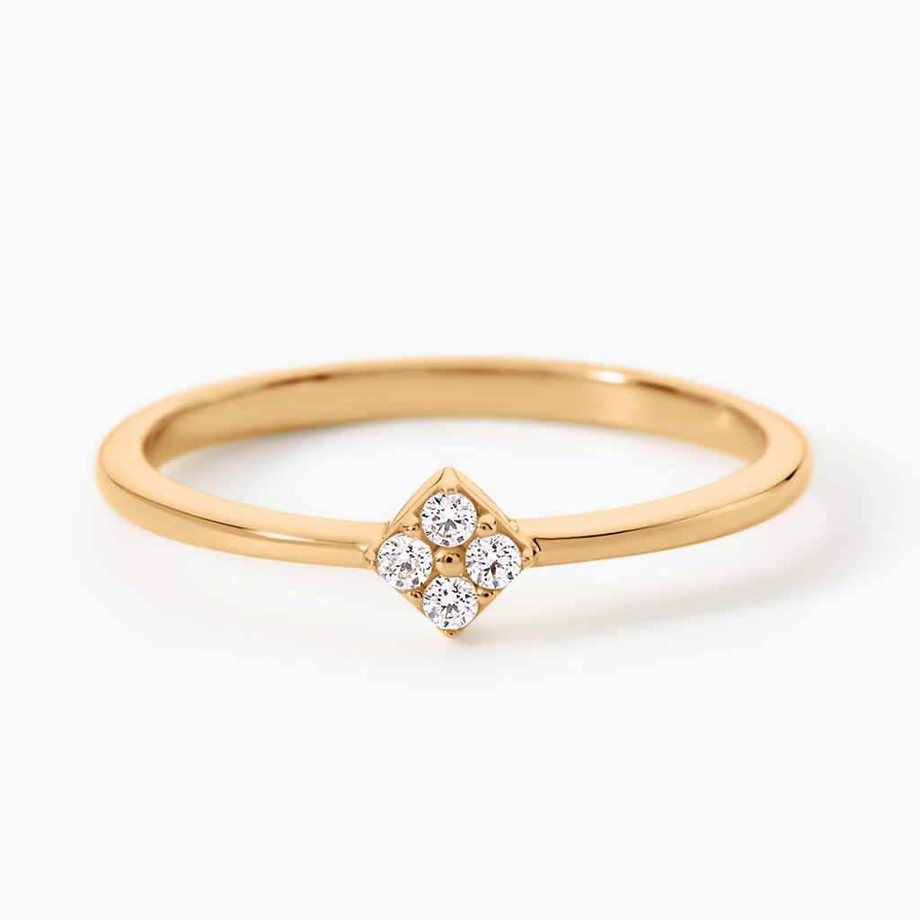 Bague Jil Plaqu&eacute; Or Jaune Oxyde De Zirconium - Bijoux fantaisie Femme | Marc Orian