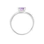 Bague Loriane Or Blanc Amethyste Et Oxyde De Zirconium - Bagues pierres fines Femme | Marc Orian