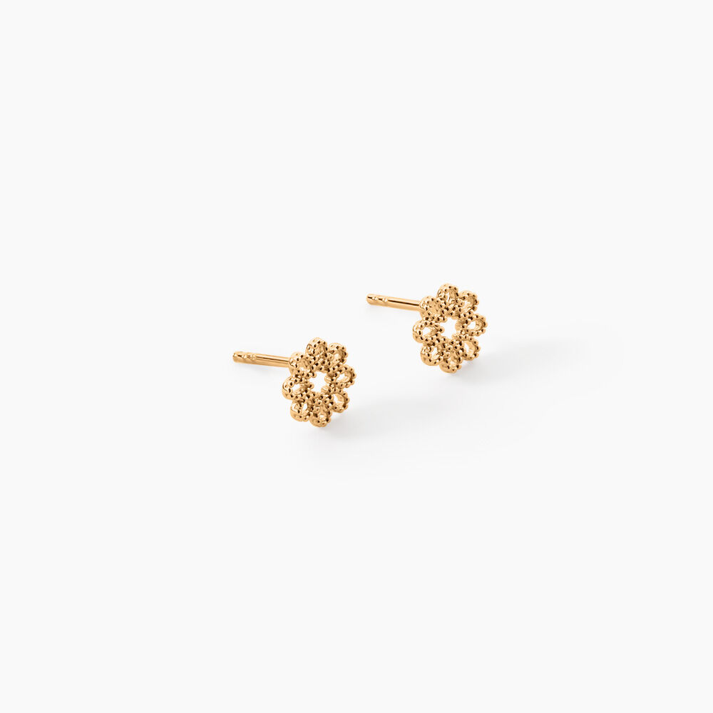 Boucles D'Oreilles Puces Tianna Plaqu&eacute; Or Jaune - Puces Femme | Marc Orian